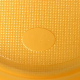 Тарелки пластиковые одноразовые, d=21 см, жёлтые, 12 шт./уп