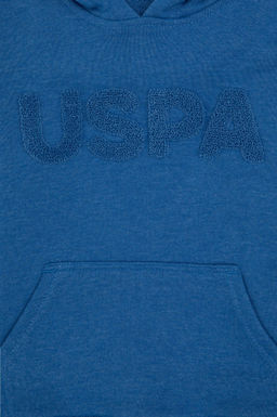 Erkek _ocuk Mavi Basic Kap__onlu Sweatshirt Sepette S_rpriz _ndirim - U.s. polo assn фото 3