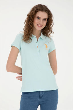 Женская базовая футболка цвета морской волны - U.s. polo assn фото 3