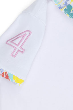 U. S. Polo Assn Белая базовая футболка с воротником-поло для девочек - U.s. polo assn фото 15