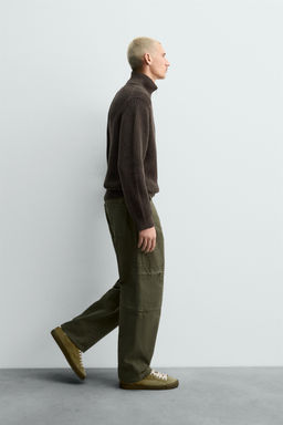 WASHED RELAXED FIT CARGO TROUSERS - Zara фото 6