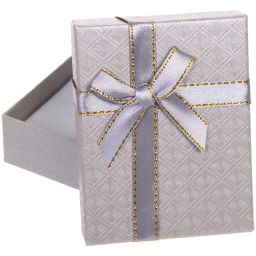 Цена за 4 шт. Коробка подарочная "С любовью" 9*7*3 см, Серебро