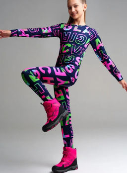 32321468 Термокомплект для девочек: брюки, толстовка