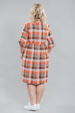 Платье 1175 рыжая клетка - Novita фото 4