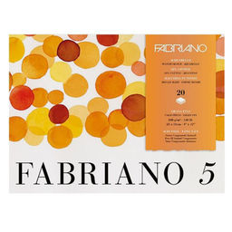 Fabriano Альбом-склейка для акварели Fabriano 5 Фин 50% хлопок, 50% целлюлоза 300 г/м2 23 х 31 см лист 19100258 среднезернистая