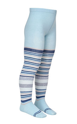 (Omsa) Collant 11P11-3 в полоску blu chiaro