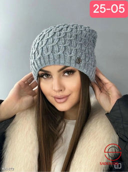 шапка женская с двойным флисов внутри - Bruno фото 3