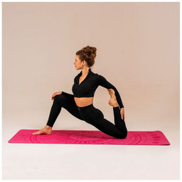 Коврик для фитнеса и йоги Sangh Sun, нескользящий, 183×61×0.6 см, розовый