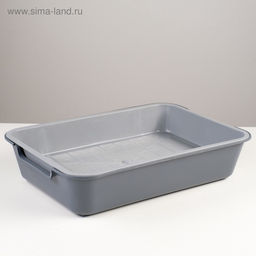 Туалет с сеткой «Белла» для кошек, 37×27×8 см, серый