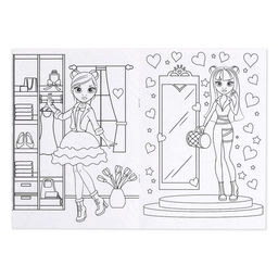 Раскраски детские набор Для девочек, 4 шт. по 16 стр., А4