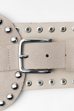 STUDDED LEATHER CORSET BELT - Zara фото 4