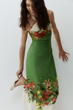 Vestido halter en mezcla de lino - H&m фото 6