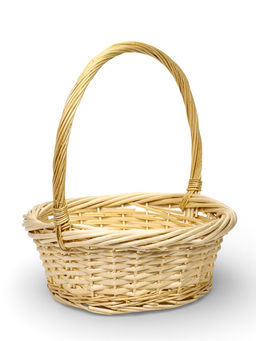 Корзина плетёная для хранения, лоза, светлая, набор 3 шт.