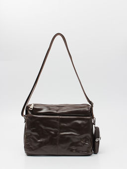 LACCOMA сумка VIN6887-1-коричневый натуральная кожа хлопок фото 2