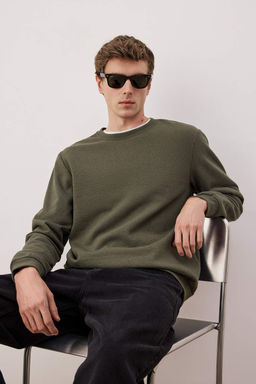 Siyah Regular/Normal Kesim Bisiklet Yaka Kal?n/Ici Sardonlu Sweatshirt TMNAW26SW00018 - Trendyolmilla фото 13