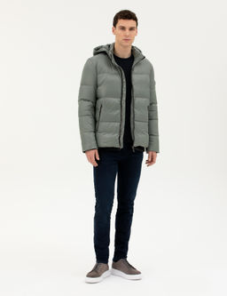 Gri Kap__onlu _i_me Mont