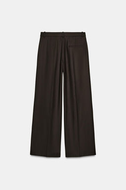 PANTAL?N PINZAS WIDE LEG ZW COLLECTION / Marr?n - Zara фото 8