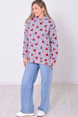 Толстовка женская 6-219 (серый) из флиса - Новое кимоно фото 3