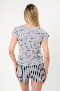 Пижама подростковая из футболки из кулирки и шорт из визкозы Бонжур - Амадэль фото 13
