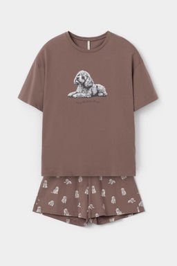 Е 20195/капучино,забавные пудели пижама жен - Very neat фото 2