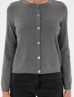 Gri Melanj Slim Fit Triko H_rka