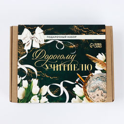 Подарочный набор, планер, ежедневник, ручка, термостакан «Дорогому учителю»