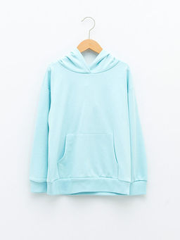Kap??onlu Basic Uzun Kollu K?z ?ocuk Sweatshirt