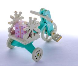 Елочная игрушка - Детский велосипед с багажником 56GG64-25804 SnowFlake - Idh фото 3