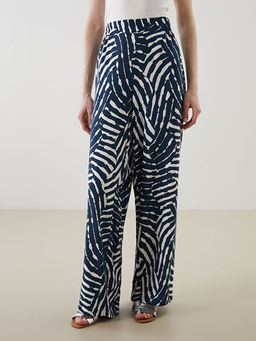 Beli Lastikli Desenli Geni? Pa?a Kad?n Pantolon