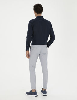 Голубые узкие брюки из плотной ткани - Cacharel фото 4