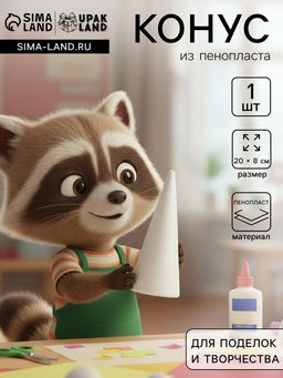 Цена за 2 шт. Конус из пенопласта, 1 шт., размер 20×8 см