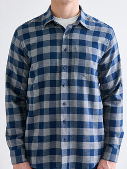 Regular Fit Ekose Gabardin Erkek G?mlek