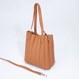 Сумка-тоут на магните, длинный ремень, цвет рыжий - Simaland фото 6