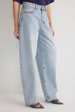 Ac?k Mavi Normal Bel Loose Baggy Jeans TWOSS25JE00063 - Trendyolmilla фото 3