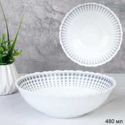 Тарелка глубокая суповая 480 мл 155 мм / TW-60 (7066) /уп 6/72/ Точки