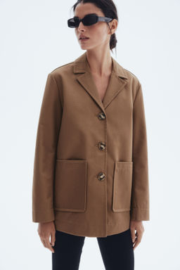 Chaqueta oversize de sarga - H&m фото 5