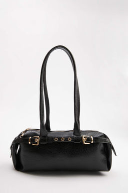 Siyah Kad?n Kemer Detayl? Mini Canta TAKSS26OC00075