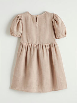 Bisiklet Yaka K?sa Kollu K?z ?ocuk Elbise