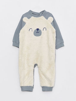 Bisiklet Yaka Uzun Kollu Nak?? Detayl? Erkek Bebek Pel?? Tulum