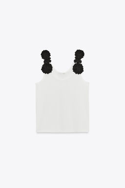 FLORAL APPLIQUE TOP - Zara фото 5