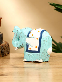 Сувенир «Слонёнок», 12×5×9 см, дерево, бирюзовый