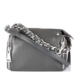 PE9132 dark grey, женская кожаная сумка "Casual" Barcelo Biagi