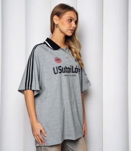 Футболка #КТ1716, серый меланж - Dommod фото 2