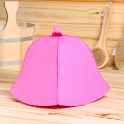 Шапка для бани и сауны «Классическая», полиэфир, розовая, «Добропаровъ»