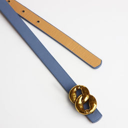 Ремень женский, ширина 1.4 см, пряжка металл, цвет серо-голубой - Simaland фото 4