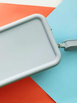 Kristaller Косметичка женская силиконовая, прямоугольная, серый