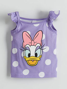 Daisy Duck Bask?l? K?z Bebek ?ortlu Pijama Tak?m