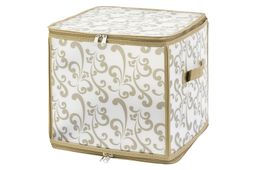 Кофр складной для хранения 30*30*30 см Узор на серебре на молнии, пластик. - Elan gallery фото 3