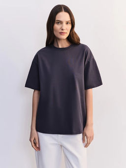Базовая футболка оверсайз из хлопка OVERSIZE0526-39 / Zarina  фото 6