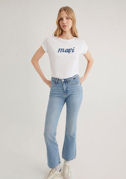 Mavi Logo Bask?l? Beyaz Tisort  фото 4